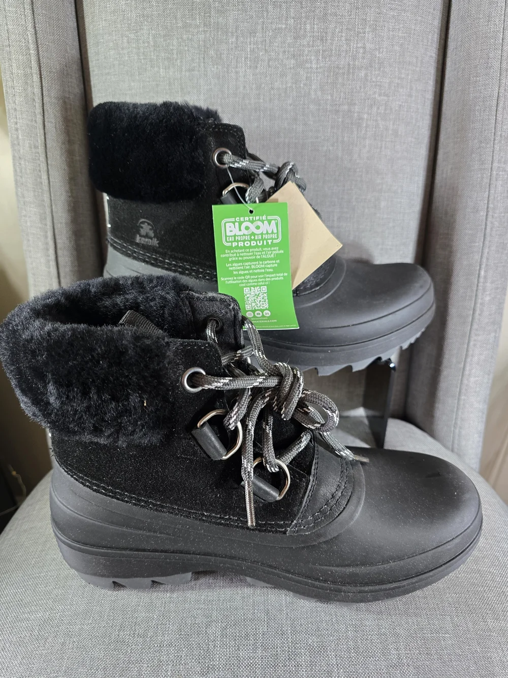 Kamik Lauren Women's Black Winter Boot-Size 8- NEW